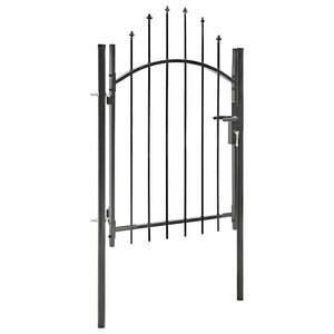 Vidaxl poort 1x1,75 m staal zwart
