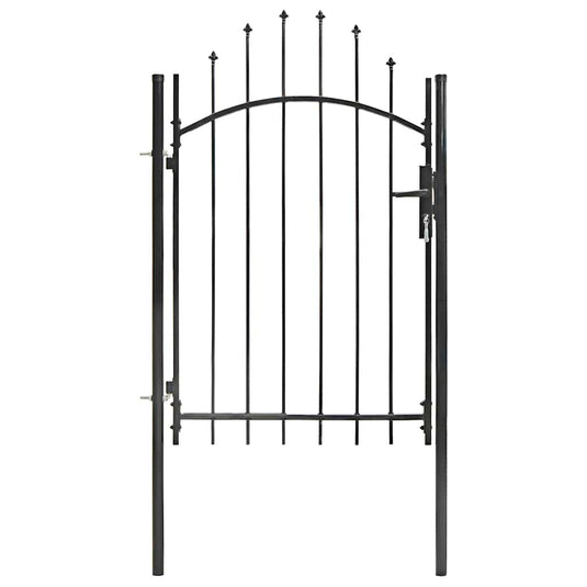 Vidaxl poort 1x2 m staal zwart