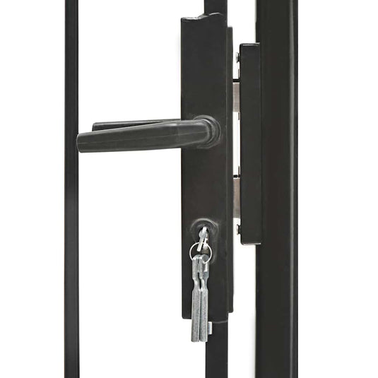 Vidaxl poort 1x2 m staal zwart