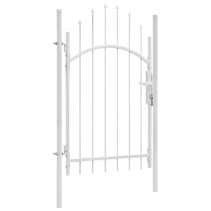 Vidaxl tuinpoort staal 1x2,25 m wit
