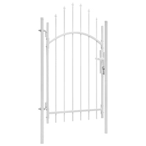Vidaxl tuinpoort staal 1x2,45 m wit