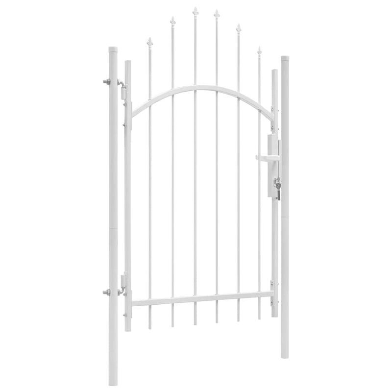 Chargez l'image dans la visionneuse de la galerie, Vidaxl tuinpoort staal 1x2,45 m wit

