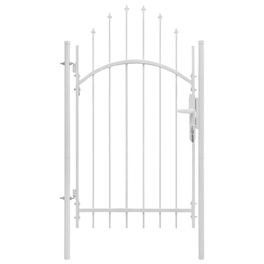 Vidaxl tuinpoort woerden staal 1x2,45 m wit