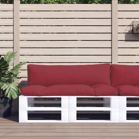 VidaXL Palletkussens 2 st stof rood