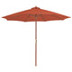 Vidaxl parasol met houten paal 300 cm terracotta