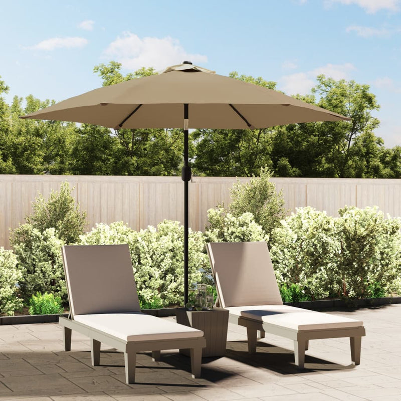 Load image into Gallery viewer, VidaXL Parasol met metalen paal 300 cm taupe
