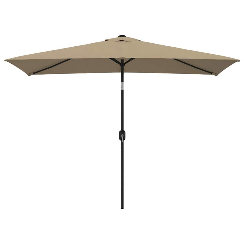 Afbeelding laden in galerijviewer, Vidaxl parasol met metalen paal 300x200 cm taupe

