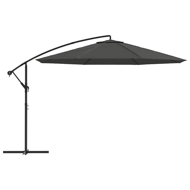 Load image into Gallery viewer, Vidaxl zweefparasol met aluminium paal 350 cm antracietkleurig
