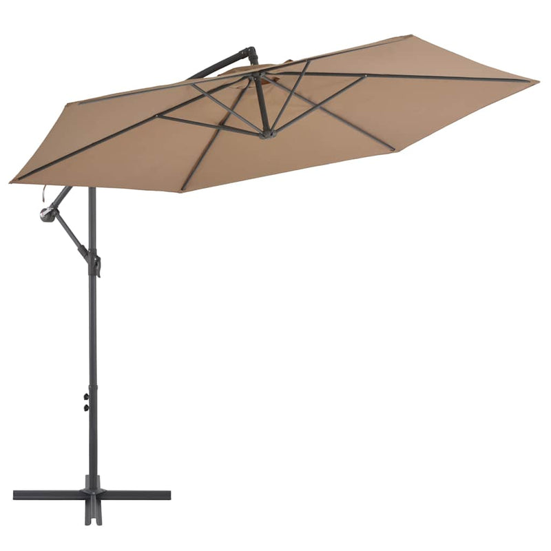Load image into Gallery viewer, Vidaxl zweefparasol met aluminium paal 300 cm taupe
