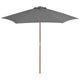 Vidaxl parasol met houten paal 270 cm antraciet