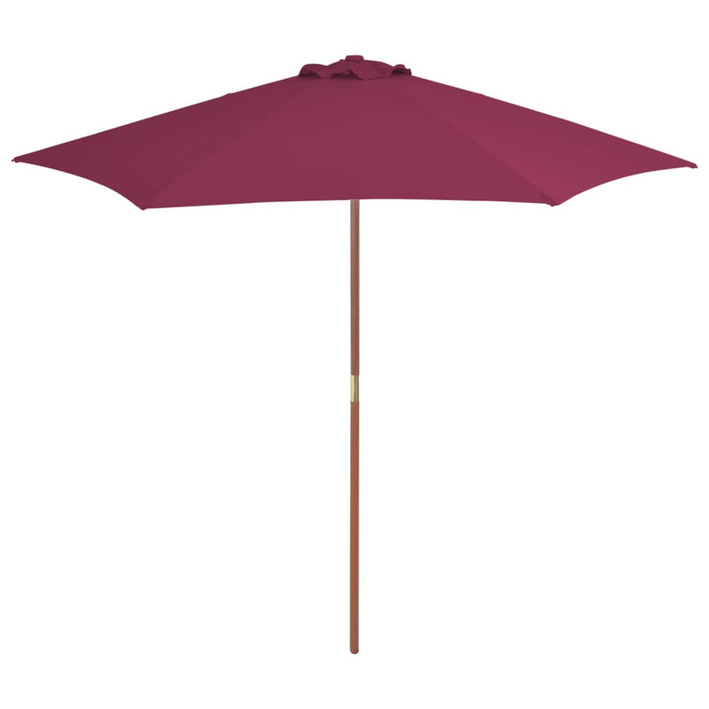 Load image into Gallery viewer, Vidaxl parasol met houten paal 270 cm bordeauxrood
