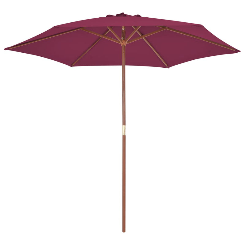 Load image into Gallery viewer, Vidaxl parasol met houten paal 270 cm bordeauxrood
