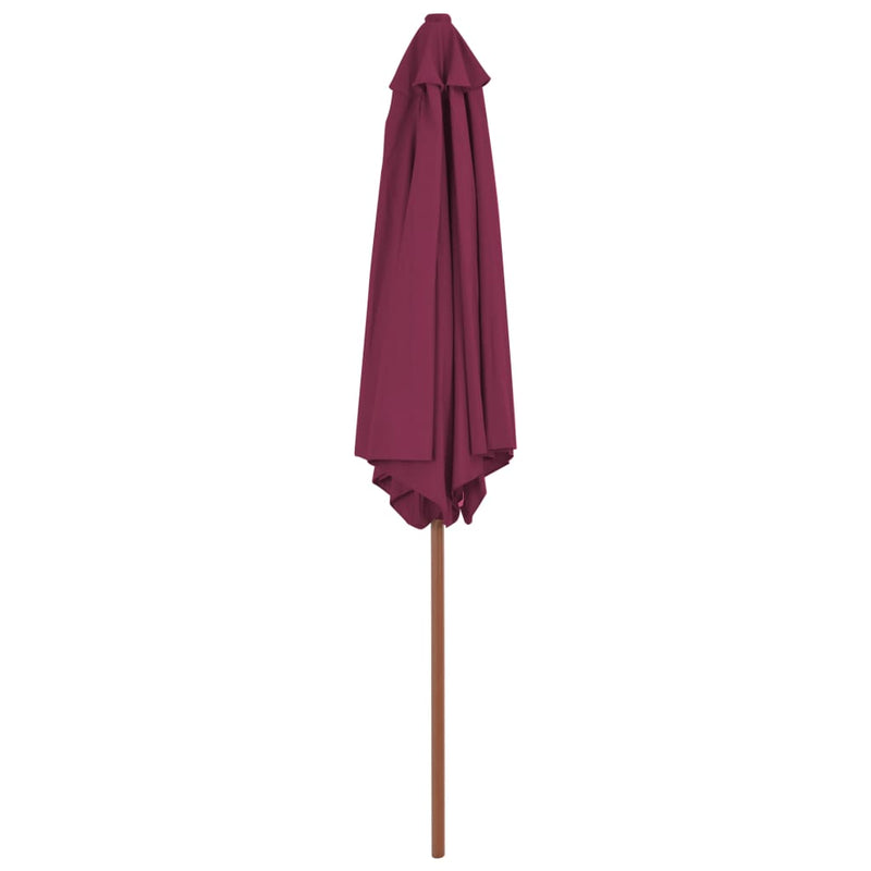 Load image into Gallery viewer, Vidaxl parasol met houten paal 270 cm bordeauxrood
