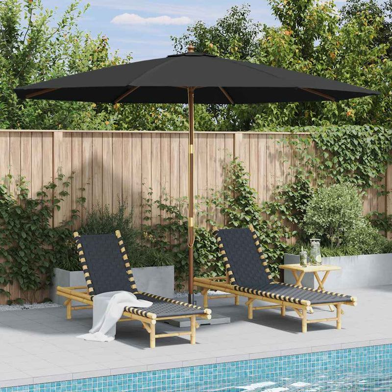Load image into Gallery viewer, Vidaxl parasol met houten paal 350 cm antraciet
