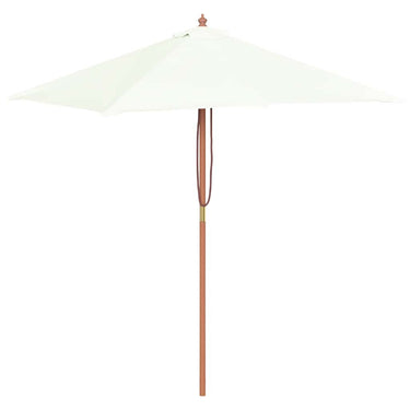 Vidaxl parasol met houten paal 150x200 cm zandkleurig