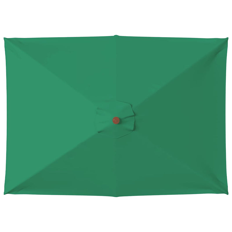 Load image into Gallery viewer, VidaXL Parasol met houten paal 150x200 cm groen
