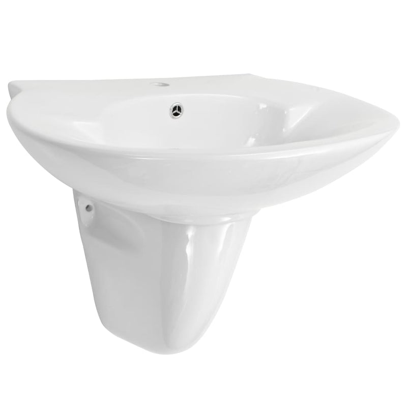 Load image into Gallery viewer, VidaXL Wasbak wandgemonteerd 690x520x210 mm keramiek wit
