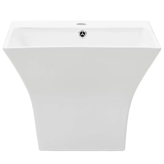 Vidaxl wasbak wandgemonteerd 500x450x410 mm keramiek wit