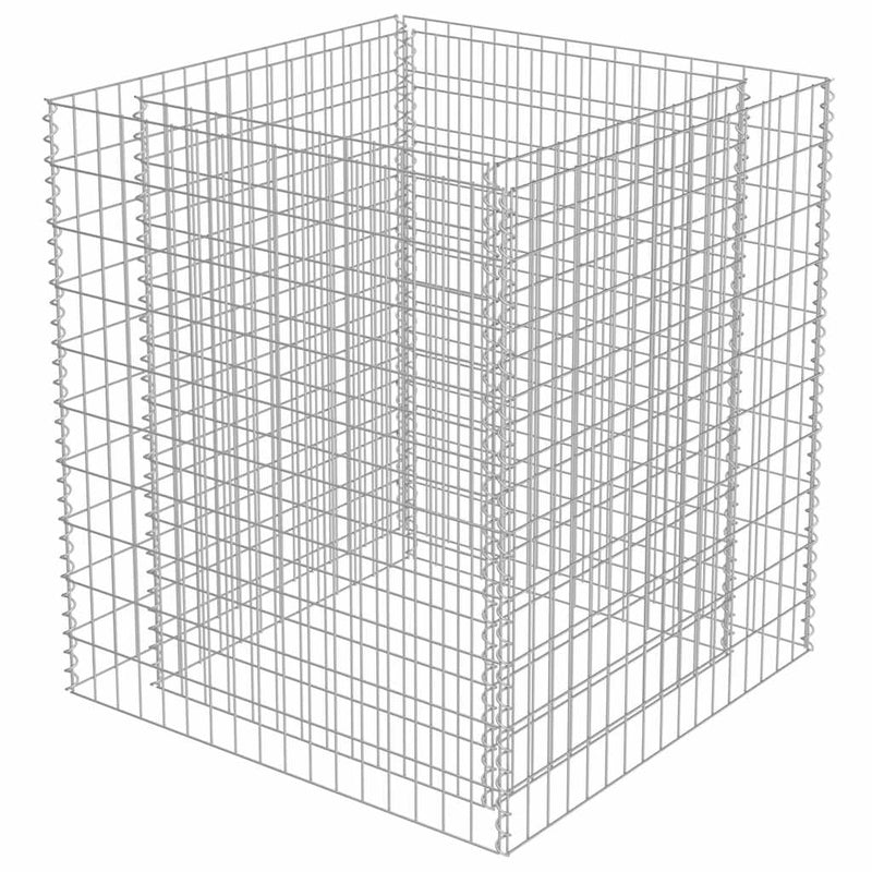 Afbeelding laden in galerijviewer, Vidaxl gabion plantenbak verhoogd 90x90x100 cm gegalvaniseerd staal
