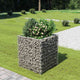 Vidaxl gabion plantenbak verhoogd 90x90x100 cm gegalvaniseerd staal