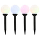 Vidaxl led-solarlampen rond 15 cm rgb 4 st