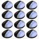 Vidaxl led-wandlampen solar rond zwart 12 st