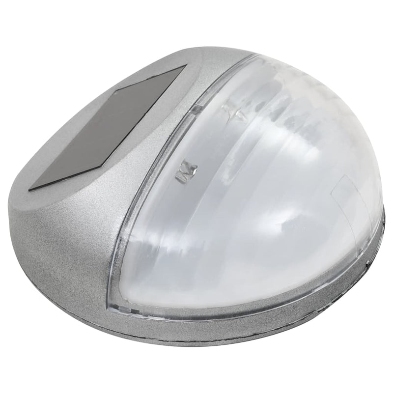 Load image into Gallery viewer, Vidaxl led-wandlampen solar rond zilver 12 st
