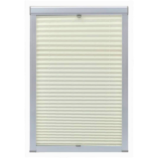 VidaXL Rolgordijn geplooid crème MK06