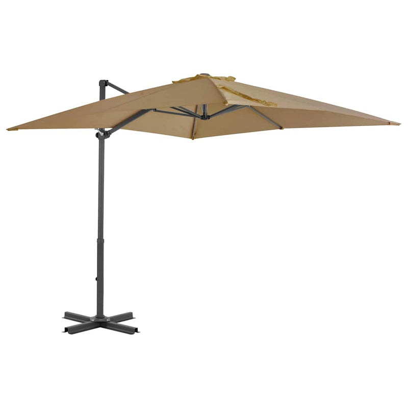 Chargez l'image dans la visionneuse de la galerie, Vidaxl zweefparasol met aluminium paal 250x250 cm taupe
