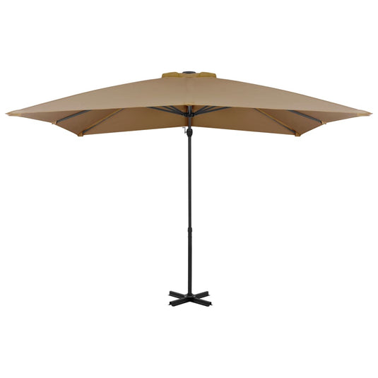 Vidaxl zweefparasol met aluminium paal 250x250 cm taupe