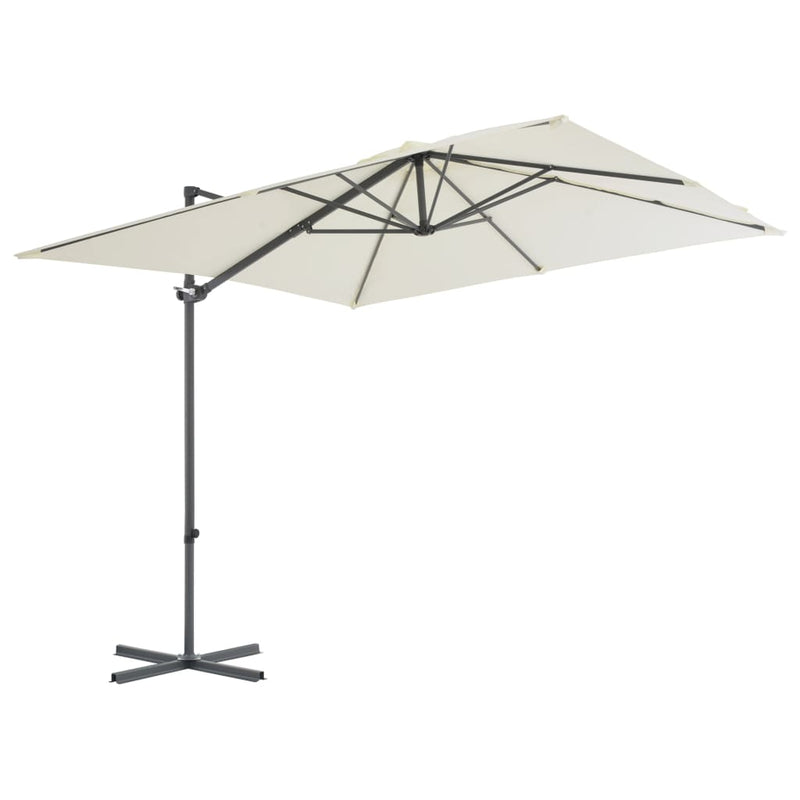 Load image into Gallery viewer, Vidaxl zweefparasol met stalen paal 250x250 cm zandkleurig
