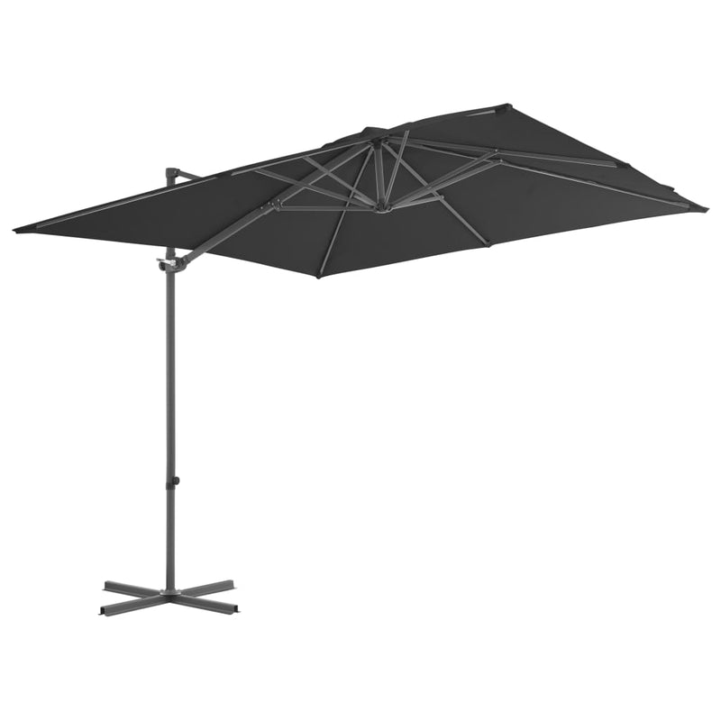 Load image into Gallery viewer, Vidaxl zweefparasol met stalen paal 250x250 cm antracietkleurig
