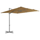 Vidaxl zweefparasol met stalen paal 250x250 cm taupe