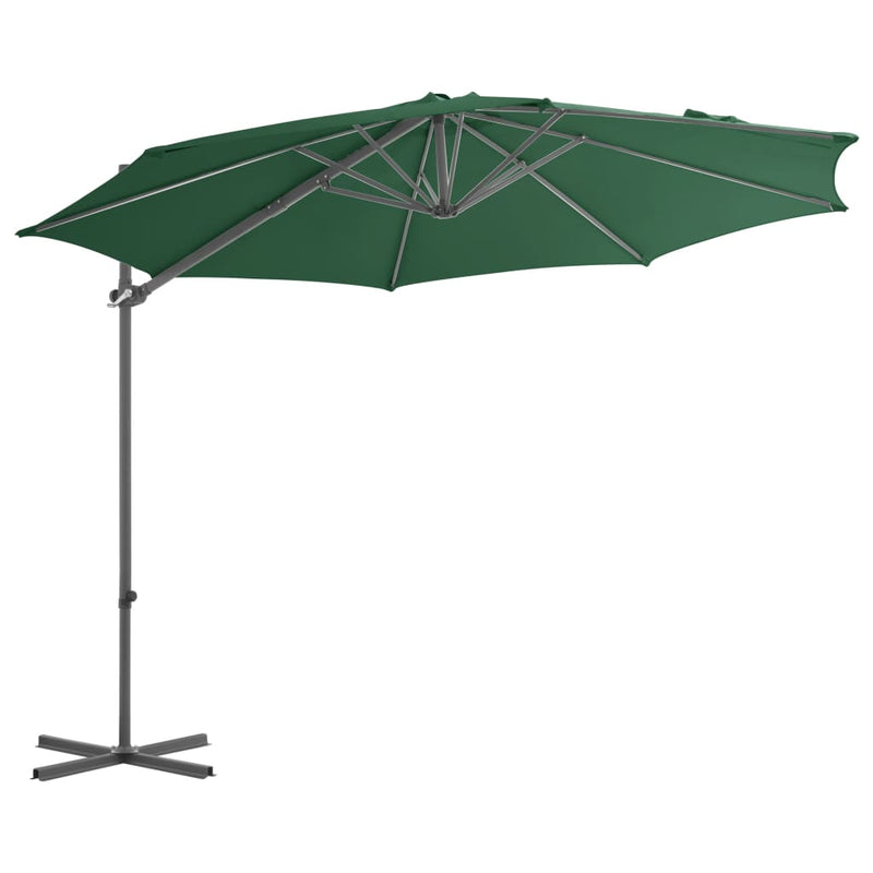 Load image into Gallery viewer, Vidaxl zweefparasol met stalen paal 300 cm groen
