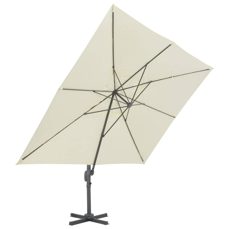 Load image into Gallery viewer, Vidaxl zwevende parasol met aluminium paal 400x300 cm zand
