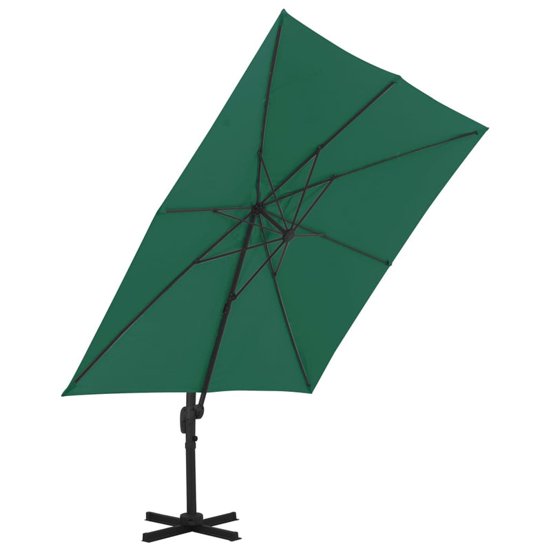 Load image into Gallery viewer, Vidaxl zweefparasol met aluminium paal 300x300 cm groen
