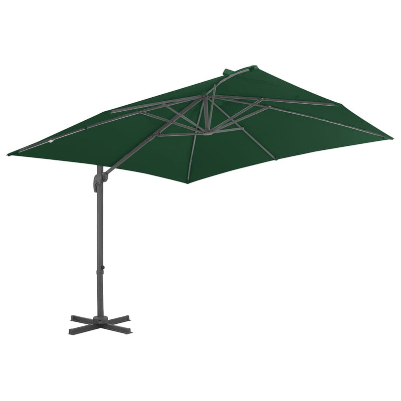 Load image into Gallery viewer, Vidaxl zweefparasol met aluminium paal 400x300 cm groen
