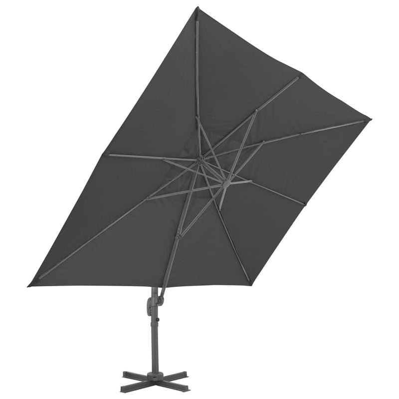 Load image into Gallery viewer, Vidaxl zwevende parasol met aluminium paal 400x300 cm antraciet
