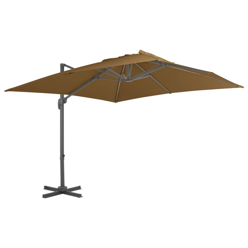 Load image into Gallery viewer, Vidaxl zweefparasol met aluminium paal 300x300 cm taupe
