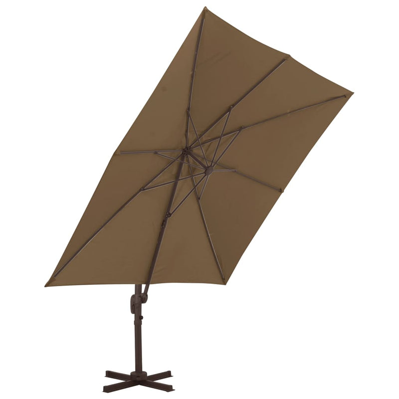 Load image into Gallery viewer, Vidaxl zweefparasol met aluminium paal 300x300 cm taupe
