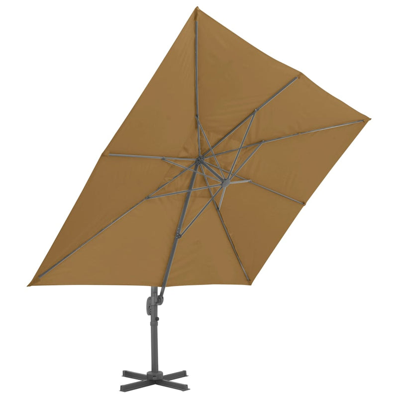 Load image into Gallery viewer, Vidaxl zweefparasol met aluminium paal 400x300 cm taupe
