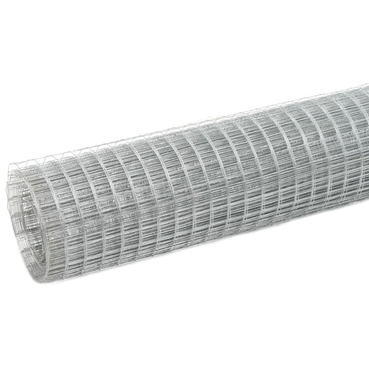 Vidaxl kippengaas 25x1,5 m gegalvaniseerd staal zilverkleurig