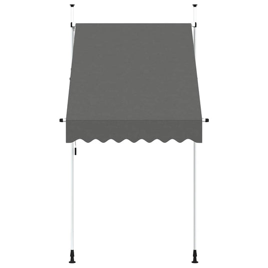 Vidaxl luifel handmatig uittrekbaar 150 cm antraciet