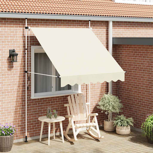 Vidaxl luifel handmatig uittrekbaar 200 cm crème