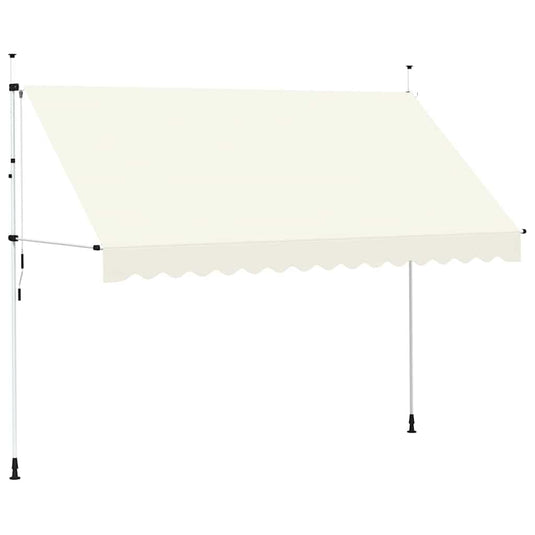 Vidaxl luifel handmatig uittrekbaar 350 cm crème