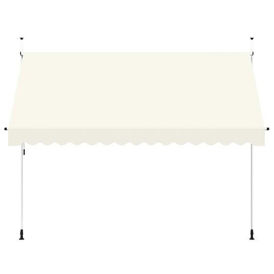 Vidaxl luifel handmatig uittrekbaar 350 cm crème
