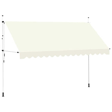 Vidaxl luifel handmatig uittrekbaar 400 cm crème