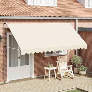 Vidaxl luifel handmatig uittrekbaar 400 cm crème