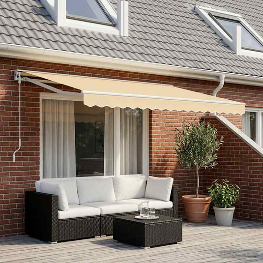 Vidaxl vervangingsdoek voor luifel 450x300 cm polyester crèmekleurig