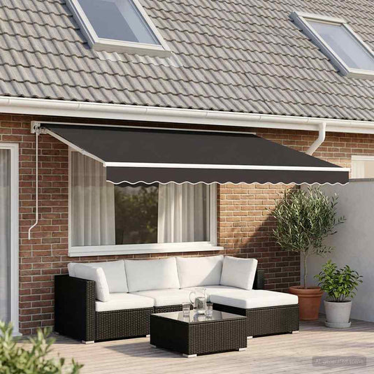 Vidaxl vervangingsdoek voor luifel 400x300 cm polyester grijs